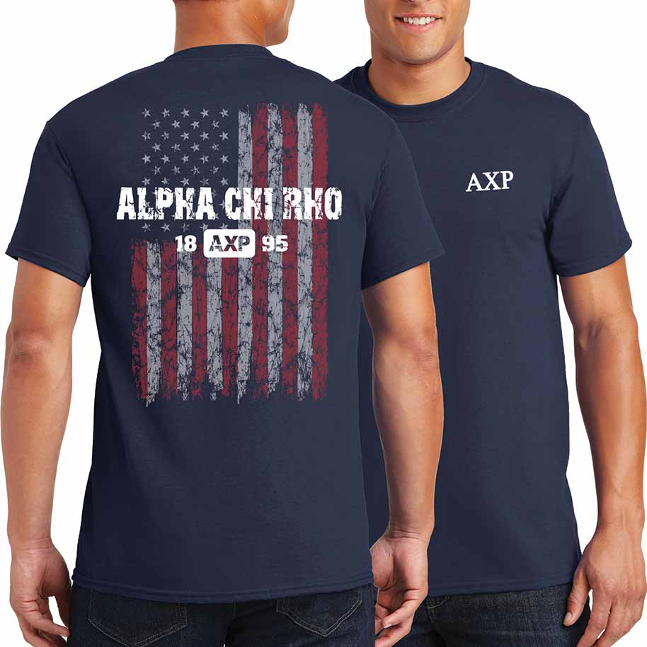 Alpha Chi Rho Distressed Flag T-shirt