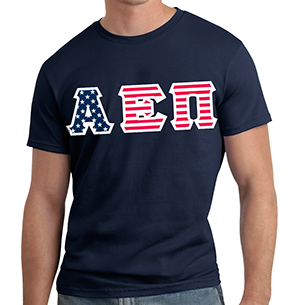 Alpha Epsilon Pi Patriot Lettered T-shirt