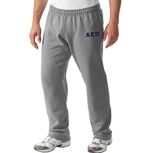Alpha Epsilon Pi Lettered Sweatpants (open bottom)