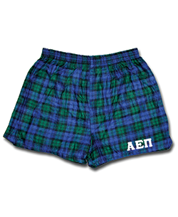 Alpha Epsilon Pi Plaid Boxers