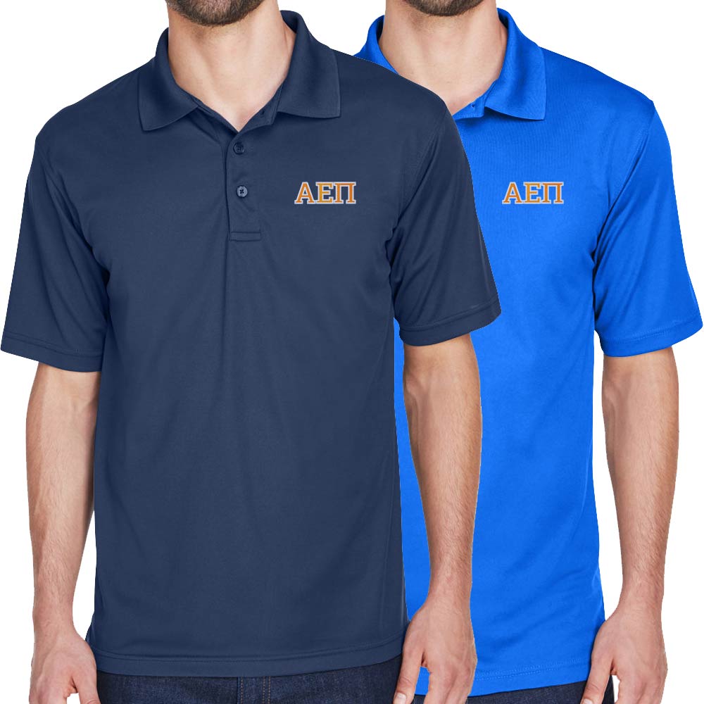 Alpha Epsilon Pi Outlined Lettered Polo