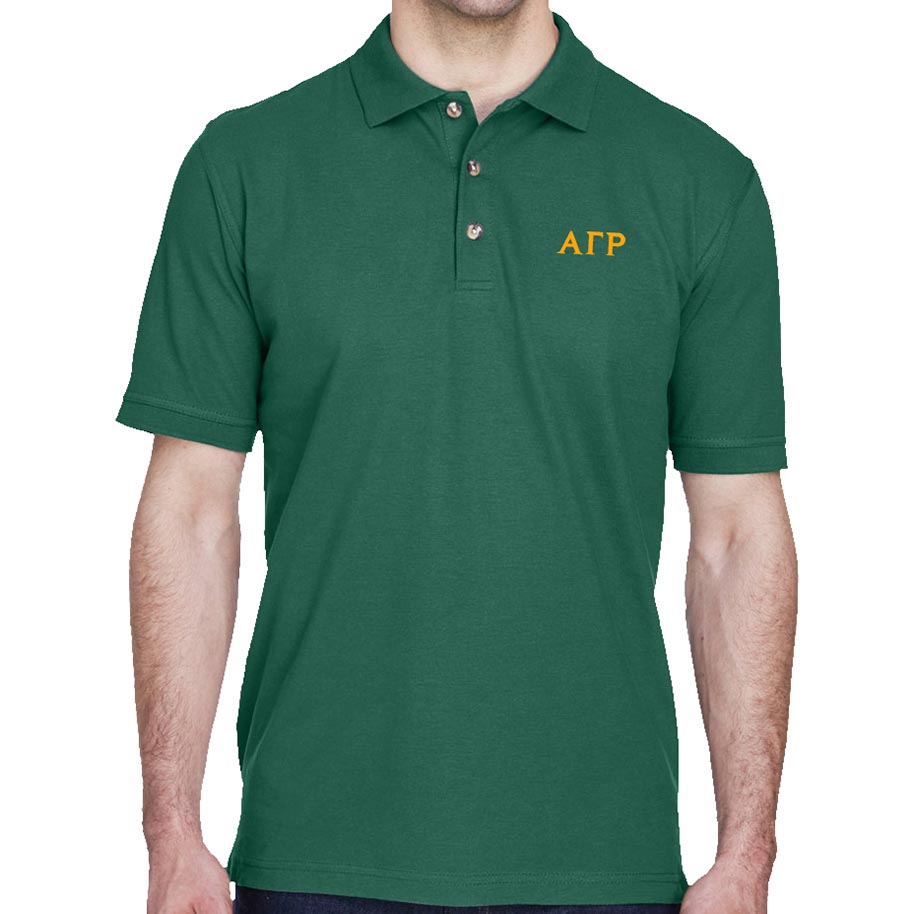 Alpha Gamma Rho Lettered Polo Shirt