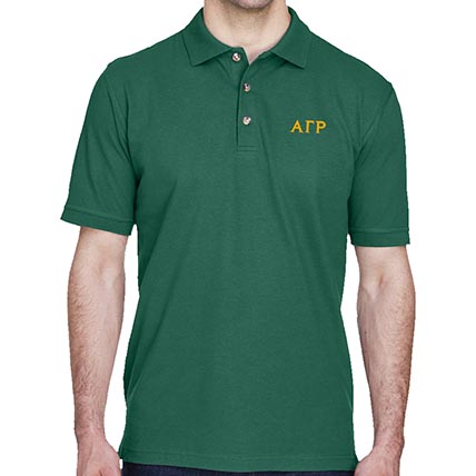 Alpha Gamma Rho Lettered Polo Shirt