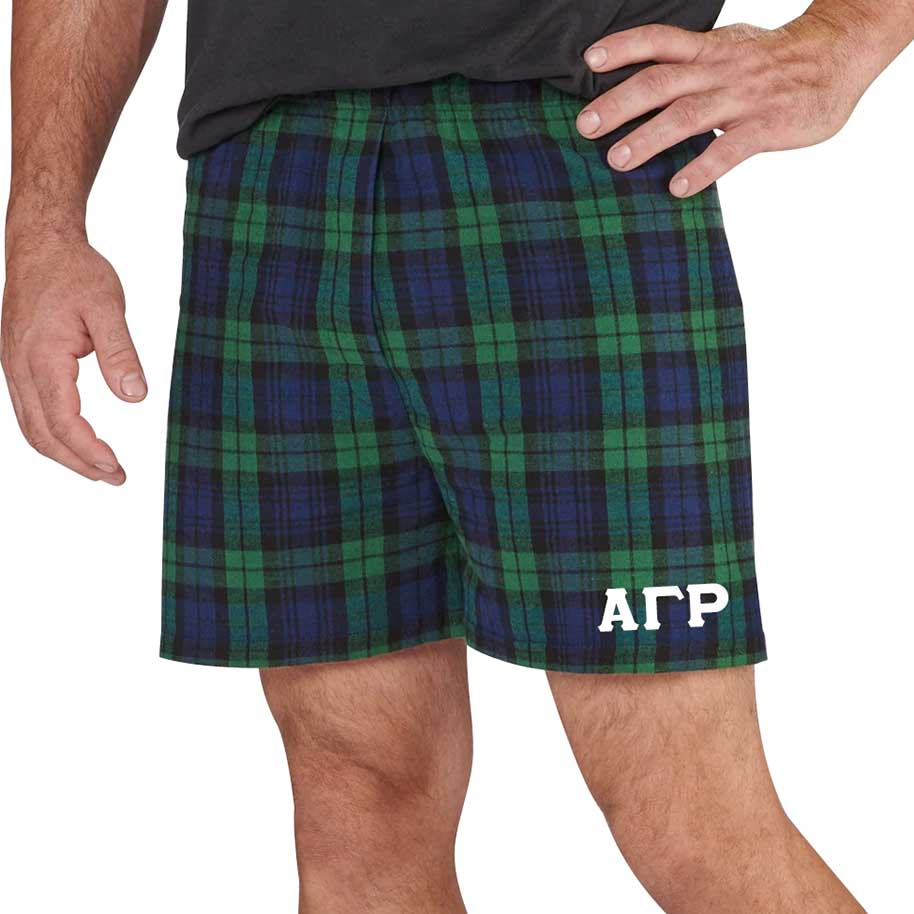 Alpha Gamma Rho Plaid Boxers