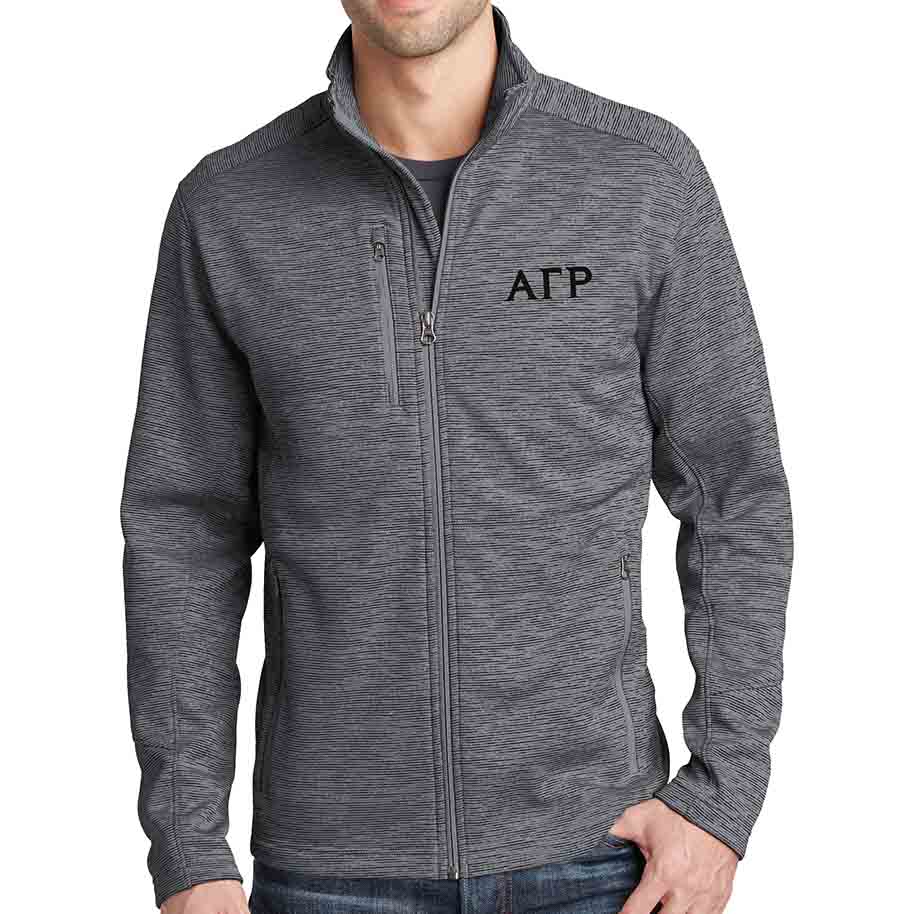 Alpha Gamma Rho Digi Stripe Polyester Fleece Jacket