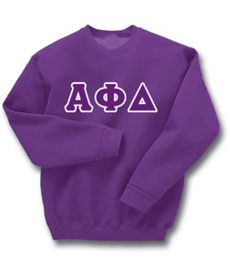 Alpha Phi Delta Lettered Sweatshirt (crew neck)