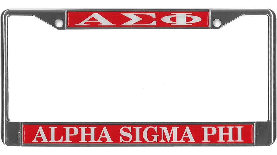 Alpha Sigma Phi License Plate Frame