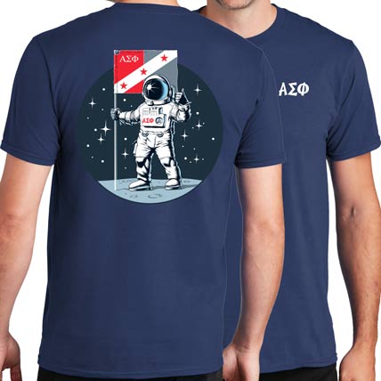 Alpha Sigma Phi Astronaut Flag T-shirt