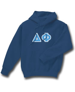 Delta Phi Lettered Sweatshirt (hooded)
