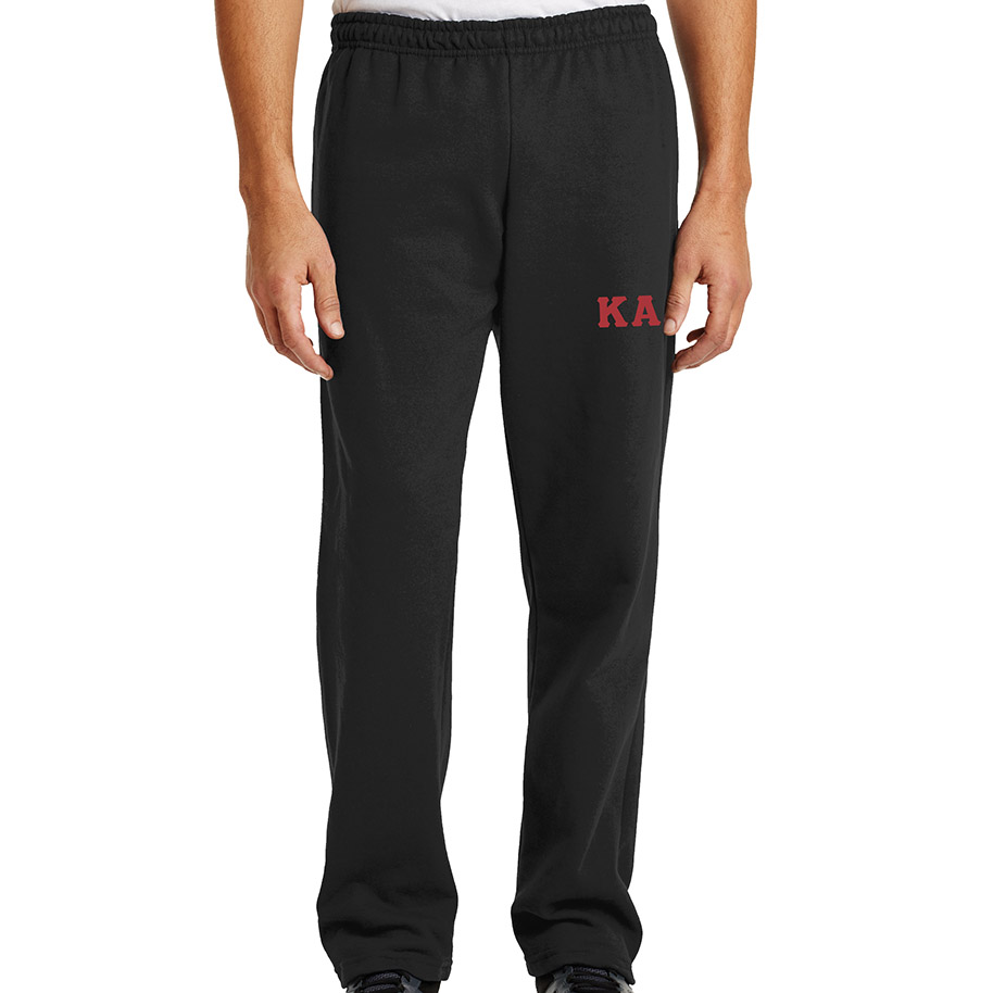 Kappa Alpha Order Lettered Sweatpants (open bottom)