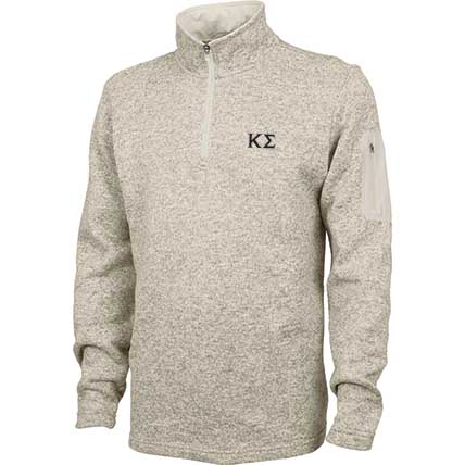 Kappa Sigma Heathered Sweater 1/4 Zip