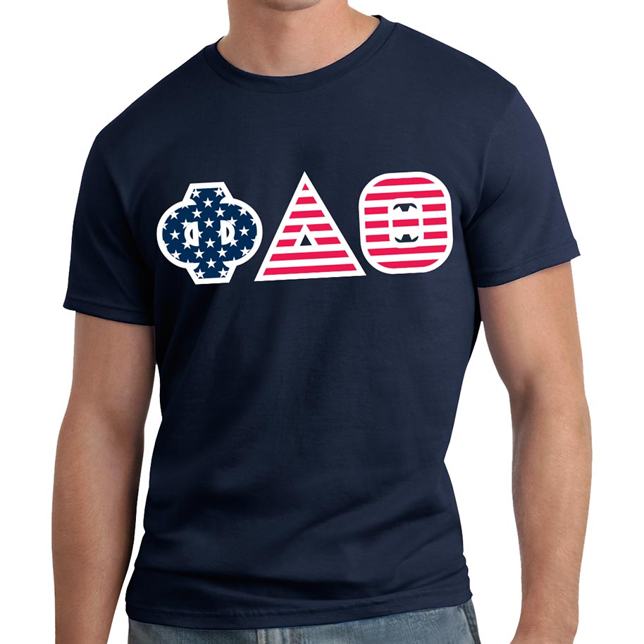 Phi Delta Theta Patriot Lettered T-shirt