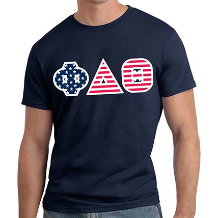 Phi Delta Theta Patriot Lettered T-shirt