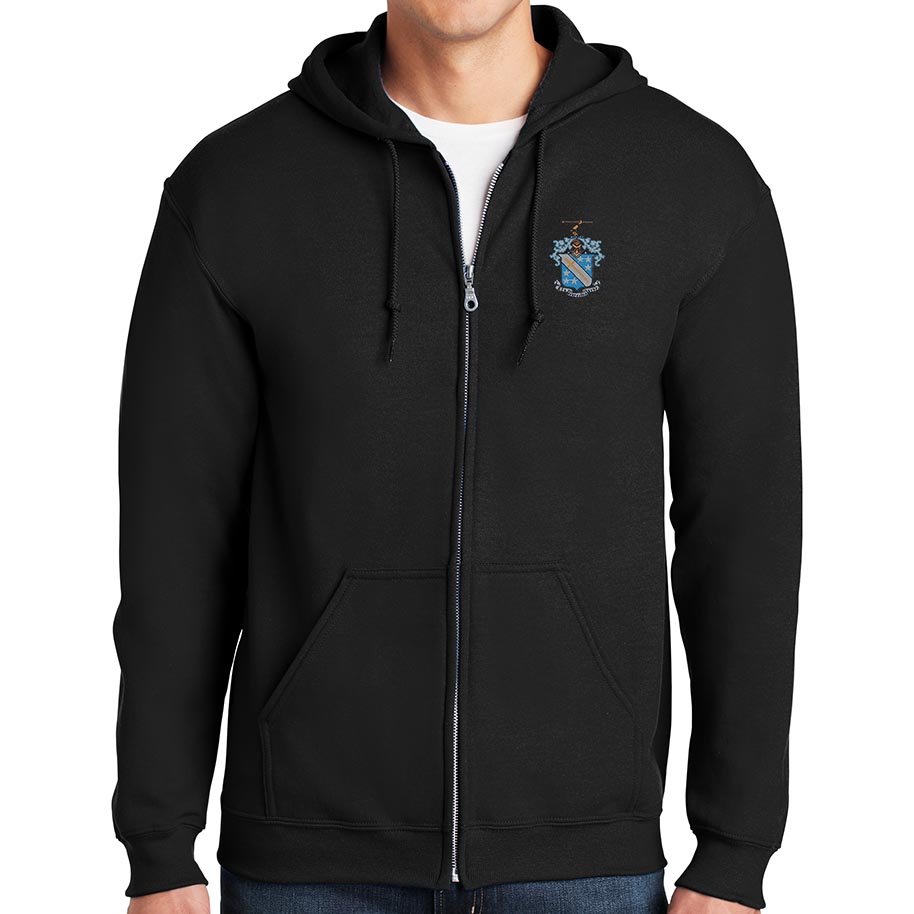 Phi Delta Theta Crested Full-Zip Hoodie