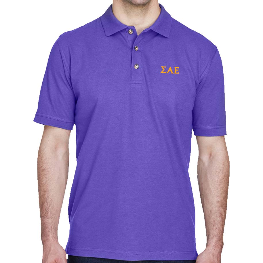 Sigma Alpha Epsilon Lettered Polo Shirt