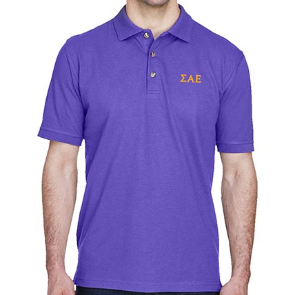 Sigma Alpha Epsilon Lettered Polo Shirt