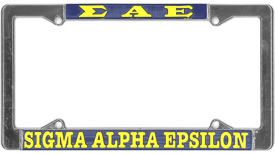 Sigma Alpha Epsilon License Plate Frame