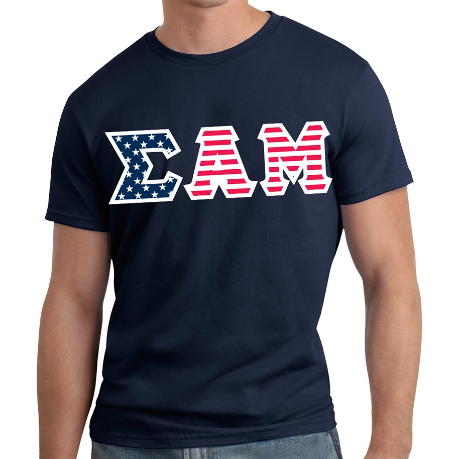 Sigma Alpha Mu Patriot Lettered T-shirt