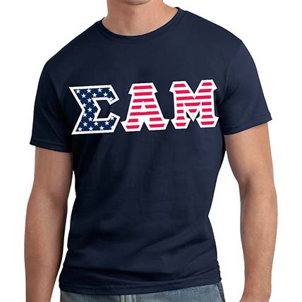 Sigma Alpha Mu Patriot Lettered T-shirt