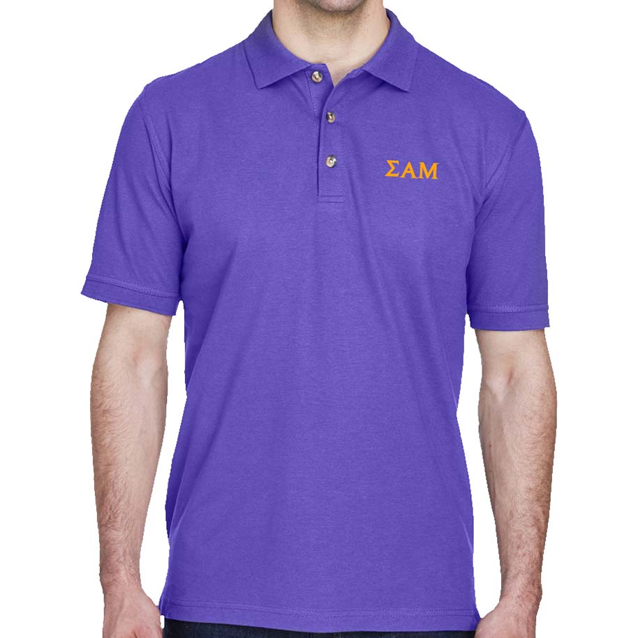 Sigma Alpha Mu Lettered Polo Shirt