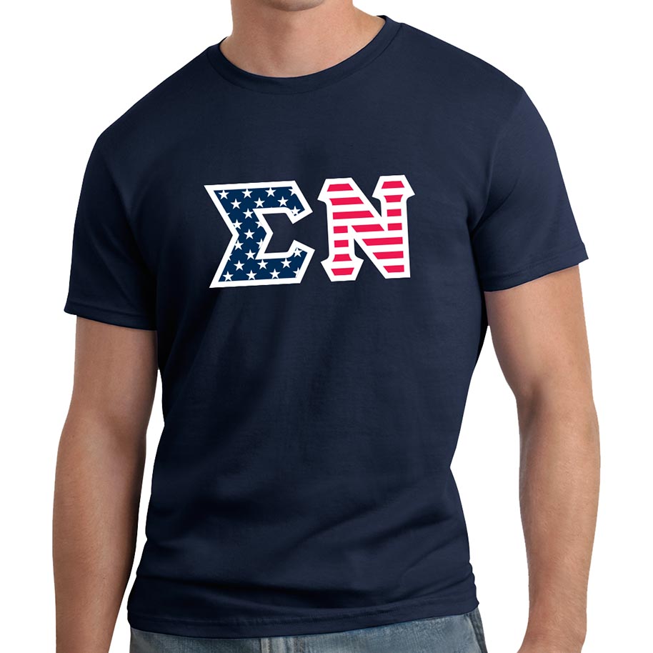 Sigma Nu Patriot Lettered T-shirt