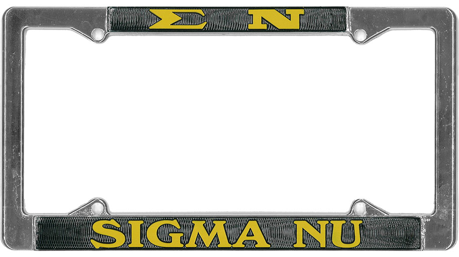 Sigma Nu License Plate Frame