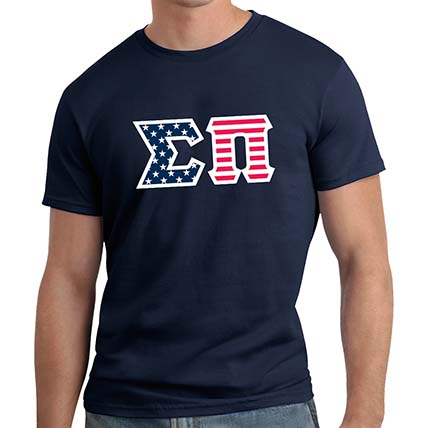 Sigma Pi Patriot Lettered T-shirt