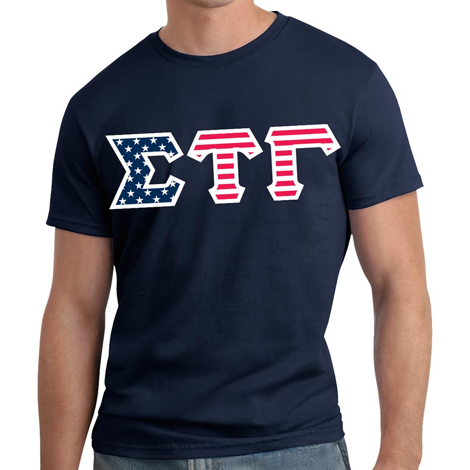 Sigma Tau Gamma Patriot Lettered T-shirt
