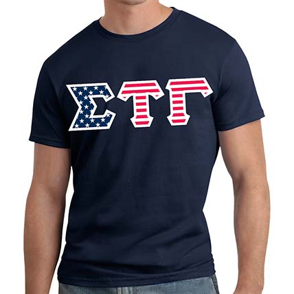 Sigma Tau Gamma Patriot Lettered T-shirt