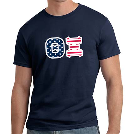 Theta Xi Patriot Lettered T-shirt
