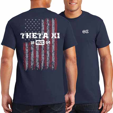 Theta Xi Distressed Flag T-shirt