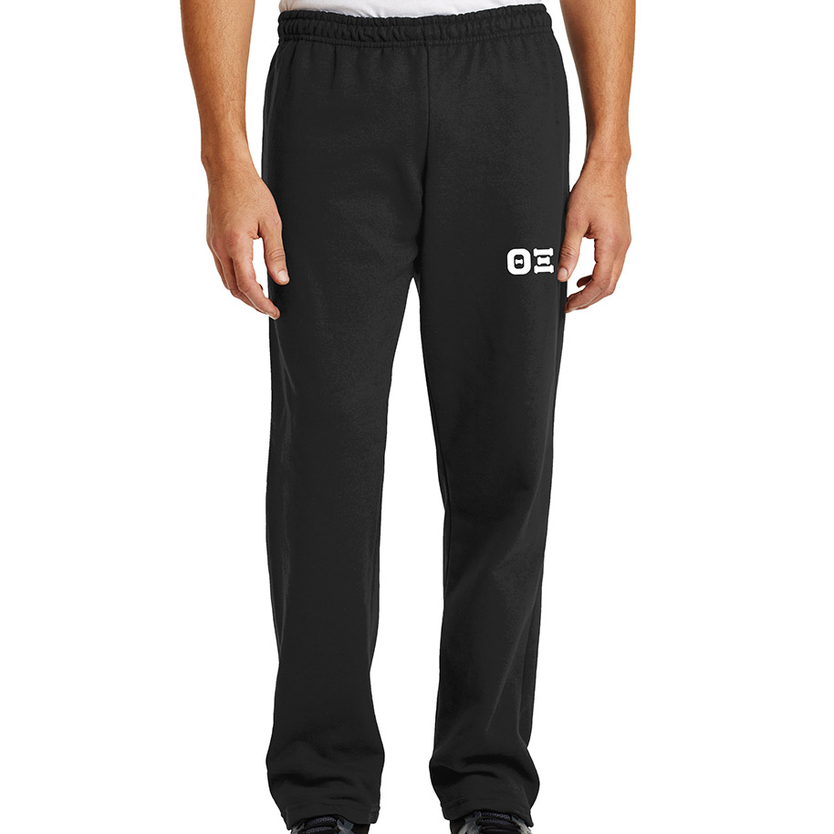 Theta Xi Lettered Sweatpants (open bottom)