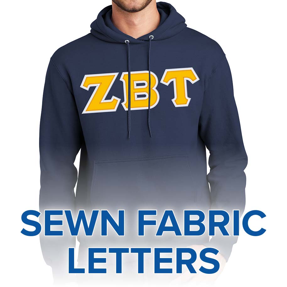 Zeta Beta Tau Lettered Sweatshirt (hooded)