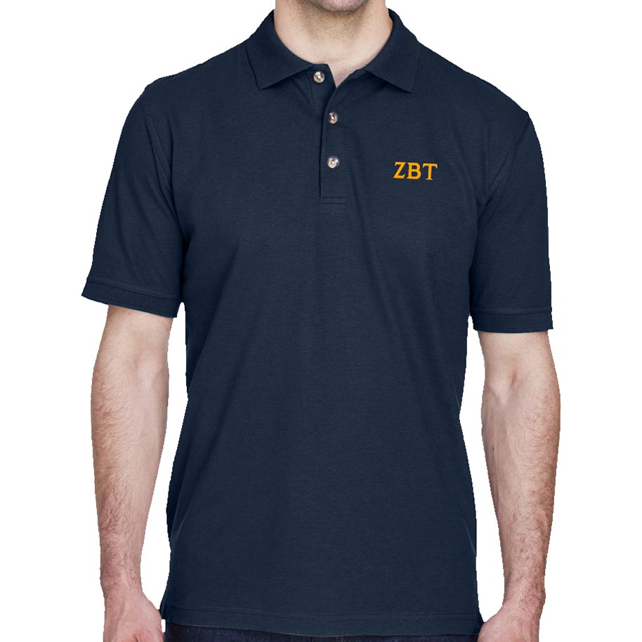 Zeta Beta Tau Lettered Polo Shirt