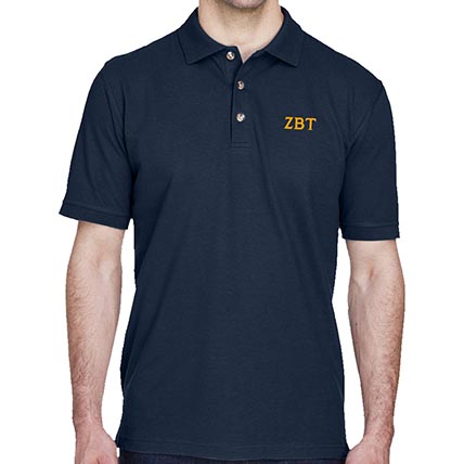 Zeta Beta Tau Lettered Polo Shirt