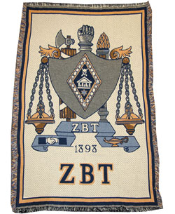 Zeta Beta Tau Cotton Throw