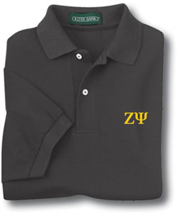 Zeta Psi Lettered Polo Shirt