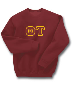 Theta Tau Lettered Sweatshirt (crew neck)