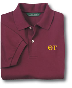 Theta Tau Lettered Polo Shirt