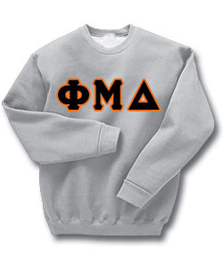 Phi Mu Delta Lettered Sweatshirt (crew neck)