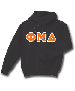 Phi Mu Delta Lettered Sweatshirt (hooded)