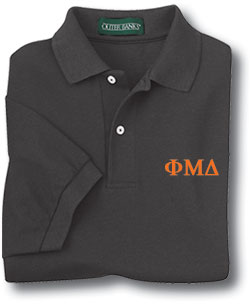 Phi Mu Delta Lettered Polo Shirt