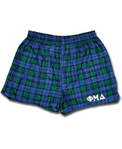 Phi Mu Delta Plaid Boxers