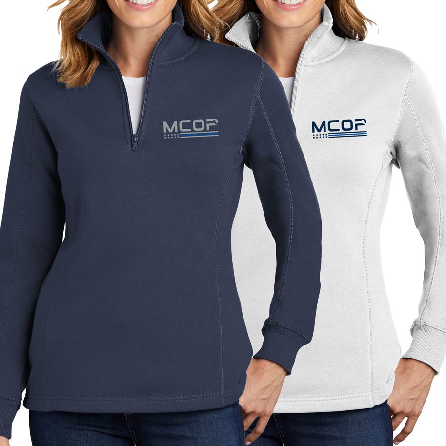 MCOP Ladies 1/4-Zip Sweatshirt