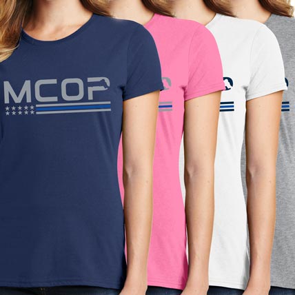 MCOP Ladies Short Sleeve T-shirt (screen printed)