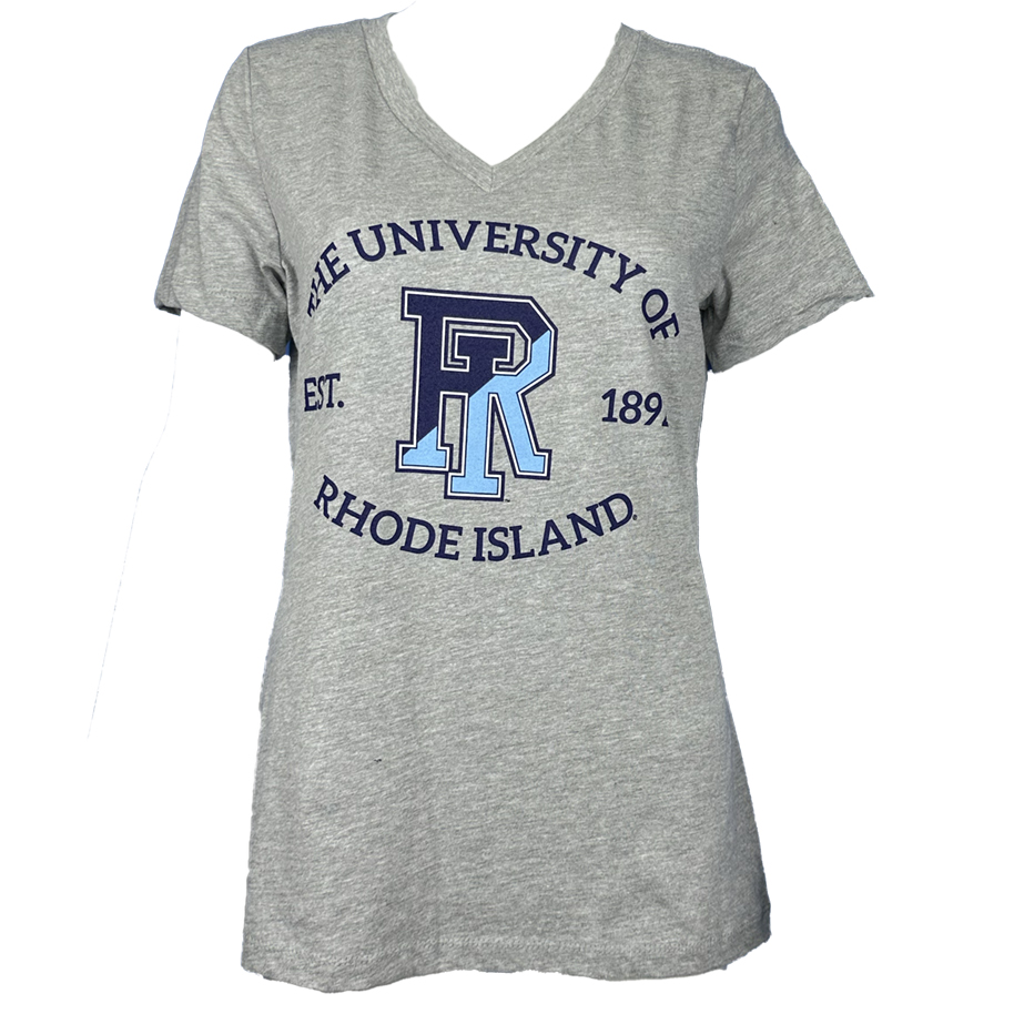 Split RI VNeck - Heather Gray